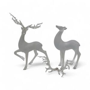 Rare Vintage Christmas Around The World Acrylic Frosted Reindeer  READ